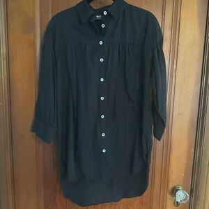 Anthropologie Black Maeve Shirt Dress